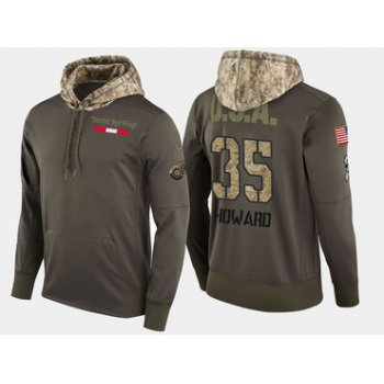 Nike Detroit Red Wings 35 Jimmy Howard Olive Salute To Service Pullover Hoodie