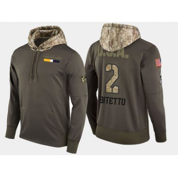 Nike Nashville Predators 2 Anthony Bitetto Olive Salute To Service Pullover Hoodie