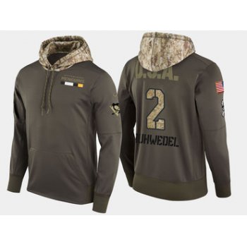 Nike Pittsburgh Penguins 2 Chad Ruhwedel Olive Salute To Service Pullover Hoodie