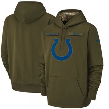 Indianapolis Colts Nike Salute to Service Sideline Therma Performance Pullover Hoodie - Olive
