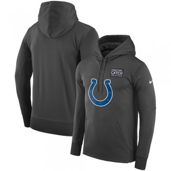 Men's Indianapolis Colts Nike Anthracite Crucial Catch Performance Pullover Hoodie