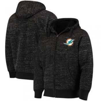 Miami Dolphins G-III Sports by Carl Banks Discovery Sherpa Full-Zip Jacket - Heathered Black