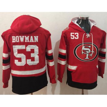 Nike San Francisco 49ers #53 NaVorro Bowman Red Black Name & Number Pullover NFL Hoodie