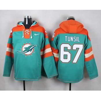 Nike Miami Dolphins #67 Laremy Tunsil Aqua Green Player Pullover NFL Hoodie