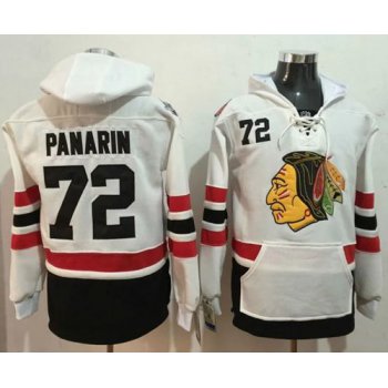 Blackhawks #72 Artemi Panarin White Name & Number Pullover NHL Hoodie