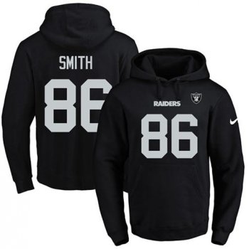 Nike Raiders #86 Lee Smith Black Name & Number Pullover NFL Hoodie