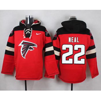 Nike Falcons #22 Keanu Neal Red Player Pullover NFL Hoodie