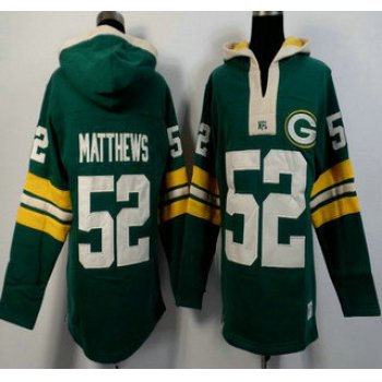 Men's Green Bay Packers #52 Clay Matthews Green Team Color 2015 NFL Hoody