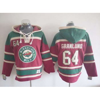 Men's Minnesota Wild #64 Mikael Granlund Old Time Hockey Red Hoodie