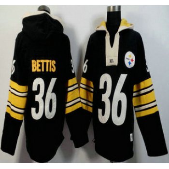 Men's Pittsburgh Steelers #36 Jerome Bettis Black Team Color 2015 NFL Hoody