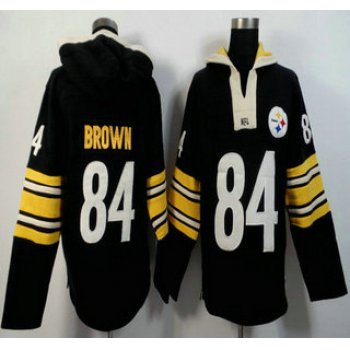 Men's Pittsburgh Steelers #84 Antonio Brown Black Team Color 2015 NFL Hoody