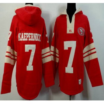 Men's San Francisco 49ers #7 Colin Kaepernick Red Team Color Team Color 2015 NFL Hoody