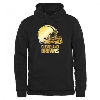 NFL Cleveland Browns Men's Pro Line Black Gold Collection Pullover Hoodies Hoody