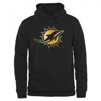 NFL Miami Dolphins Men's Pro Line Black Gold Collection Pullover Hoodies Hoody