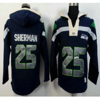 Nike Seattle Seahawks #25 Richard Sherman Navy Blue Team Color 2015 NFL Hoody
