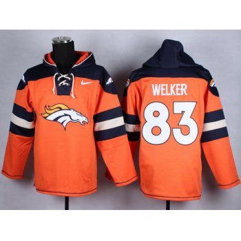 Nike Denver Broncos #83 Wes Welker 2014 Orange Hoodie