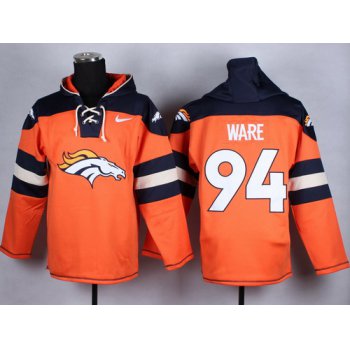 Nike Denver Broncos #94 DeMarcus Ware 2014 Orange Hoodie