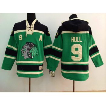 Old Time Hockey Chicago Blackhawks #9 Bobby Hull Green Hoodie