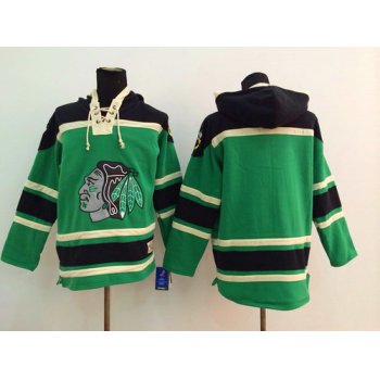 Old Time Hockey Chicago Blackhawks Blank Green Hoodie