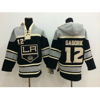 Old Time Hockey Los Angeles Kings #12 Marian Gaborik Black Hoodie