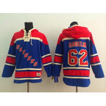 Old Time Hockey New York Rangers #62 Carl Hagelin Light Blue Hoodie