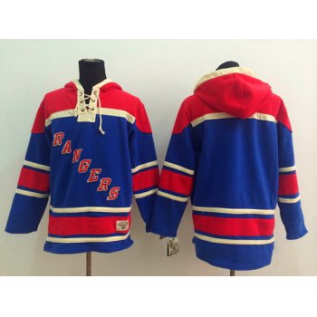 Old Time Hockey New York Rangers Blank Light Blue Hoodie