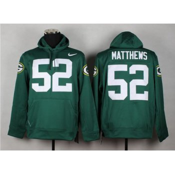Nike Green Bay Packers #52 Clay Matthews Green Hoodie