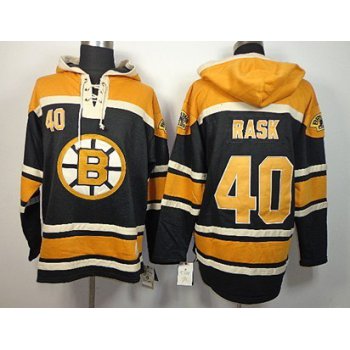 Old Time Hockey Boston Bruins #40 Tuukka Rask Black Hoodie