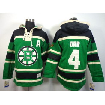 Old Time Hockey Boston Bruins #4 Bobby Orr Green Hoodie