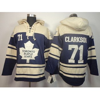Old Time Hockey Toronto Maple Leafs #71 David Clarkson Navy Blue Hoodie