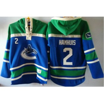 Old Time Hockey Vancouver Canucks #2 Dan Hamhuis Blue Hoodie
