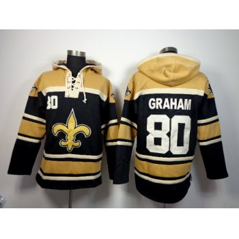 New Orleans Saints #80 Jimmy Graham 2014 Black Hoodie