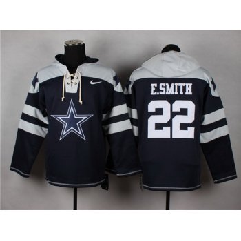 Nike Dallas Cowboys #22 Emmitt Smith 2014 Blue Hoodie