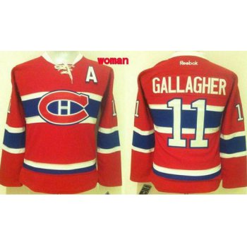 Women's Montreal Canadiens #11 Brendan Gallagher Reebok Red 2015-16 Home Premier Jersey