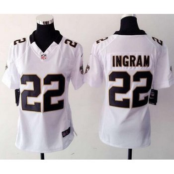 Women's New Orleans Saints #22 Mark Ingram White Road NFL Nike Game Jersey