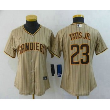 Women's San Diego Padres #23 Fernando Tatis Jr. Gray Stitched MLB Cool Base Nike Jersey