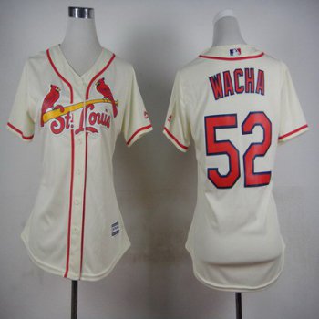 Women's St. Louis Cardinals #52 Michael Wacha Cream Jersey