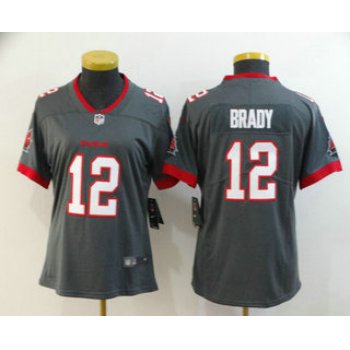 Women's Tampa Bay Buccaneers #12 Tom Brady Gray 2020 NEW Vapor Untouchable Stitched NFL Nike Limited Jersey