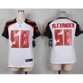 Women's Tampa Bay Buccaneers #58 Kwon Alexander White Road NFL Nike Game Jersey