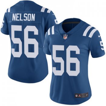 Nike Colts #56 Quenton Nelson Royal Blue Team Color Women's Stitched NFL Vapor Untouchable Limited Jersey
