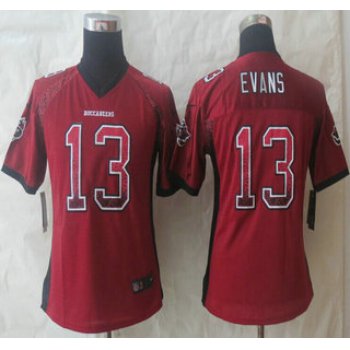 Nike Tampa Bay Buccaneers #13 Mike Evans Drift Fashion Red Womens Elite Jersey