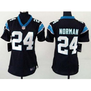 Women's Carolina Panthers #24 Josh Norman Black Team Color NFL Nike Game Jersey