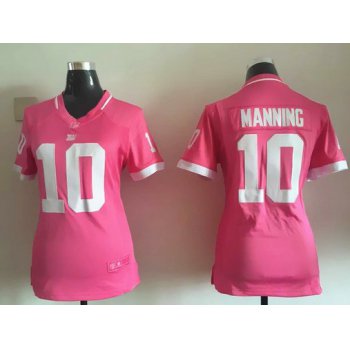 Women's New York Giants #10 Eli Manning Pink Bubble Gum 2015 NFL Jersey