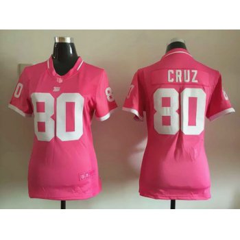 Women's New York Giants #80 Victor Cruz Pink Bubble Gum 2015 NFL Jersey