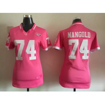 Women's New York Jets #74 Nick Mangold Pink Bubble Gum 2015 NFL Jersey