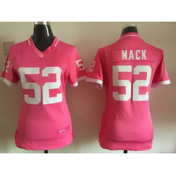 Women's Oakland Raiders #52 Khalil Mack Pink Bubble Gum 2015 NFL Jersey