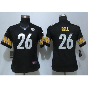 Women's Pittsburgh Steelers #26 LeVeon Bell Black Team Color NFL Nike Limited Jersey