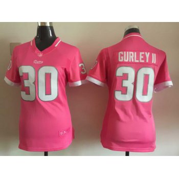 Women's St. Louis Rams #30 Todd Gurley II Pink Bubble Gum 2015 NFL Jersey