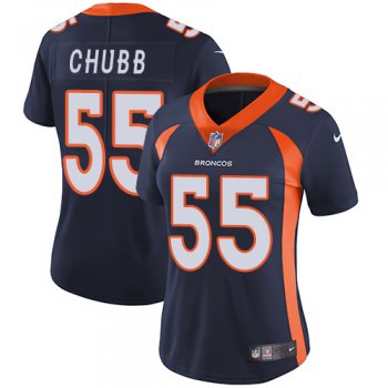 Nike Broncos #55 Bradley Chubb Blue Alternate Women's Stitched NFL Vapor Untouchable Limited Jersey