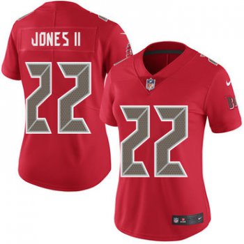 Nike Buccaneers #22 Ronald Jones II Red Women's Stitched NFL Limited Rush Jersey